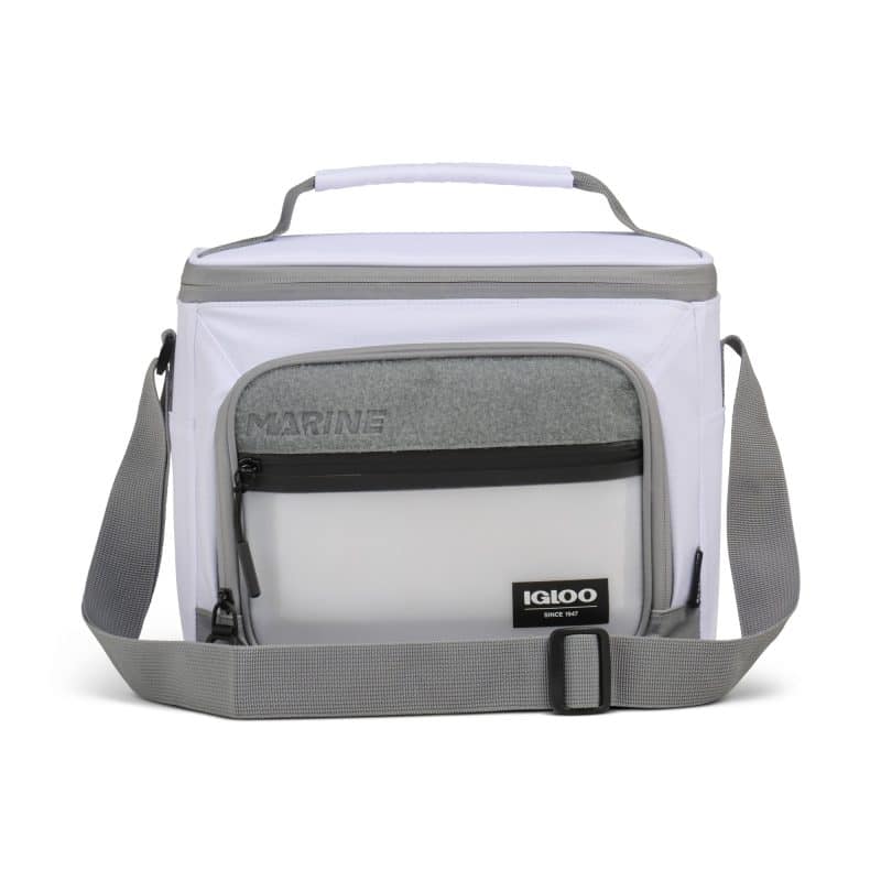 Custom Igloo Marine 12 Can Cube Cooler - White with Company Logo - Personalized Bulk Corporate Gift - 1