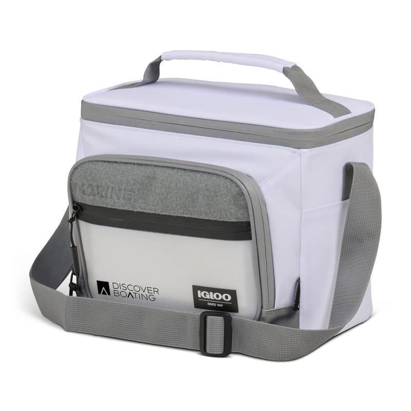 Custom Igloo Marine 12 Can Cube Cooler - White with Company Logo - Personalized Bulk Corporate Gift - 2