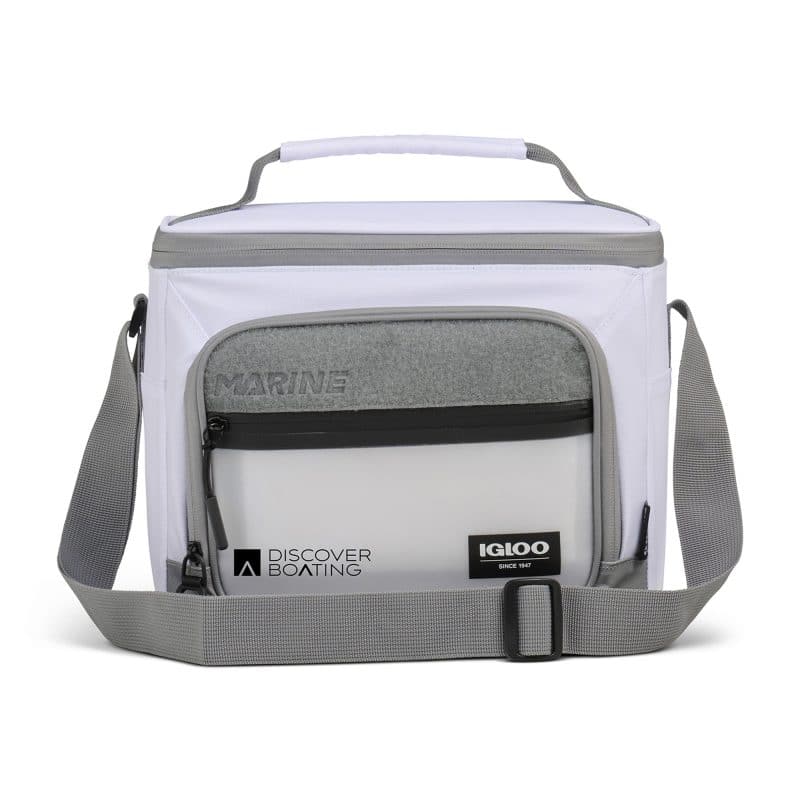 Custom Igloo Marine 12 Can Cube Cooler - White with Company Logo - Personalized Bulk Corporate Gift