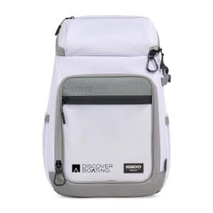 Custom Igloo Marine 30 Can Backpack Cooler - White with Company Logo - Personalized Bulk Corporate Gift