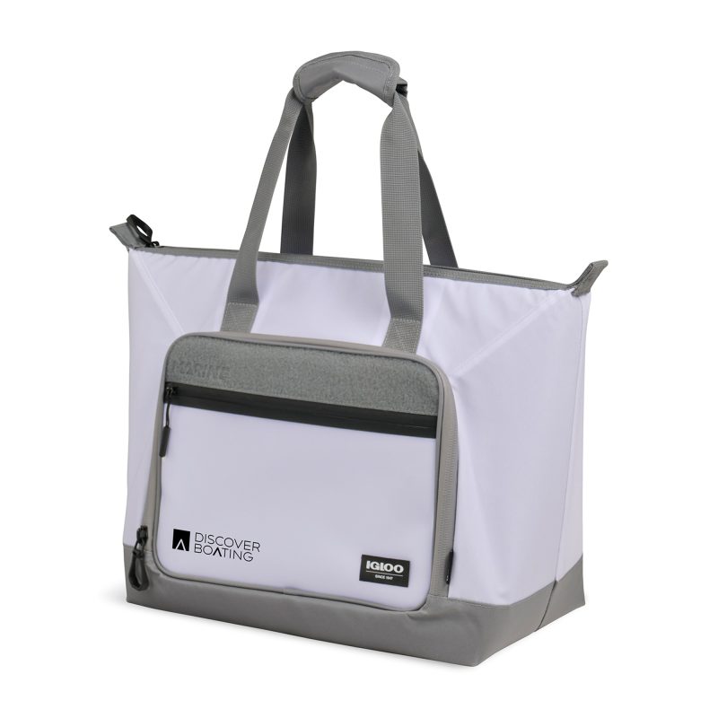 Custom Igloo Marine 30 Can Tote Cooler - White with Company Logo - Personalized Bulk Corporate Gift - 2