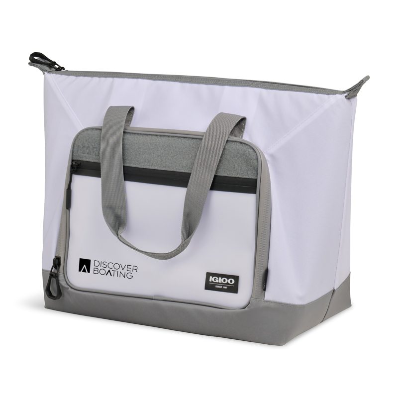 Custom Igloo Marine 30 Can Tote Cooler - White with Company Logo - Personalized Bulk Corporate Gift - 5