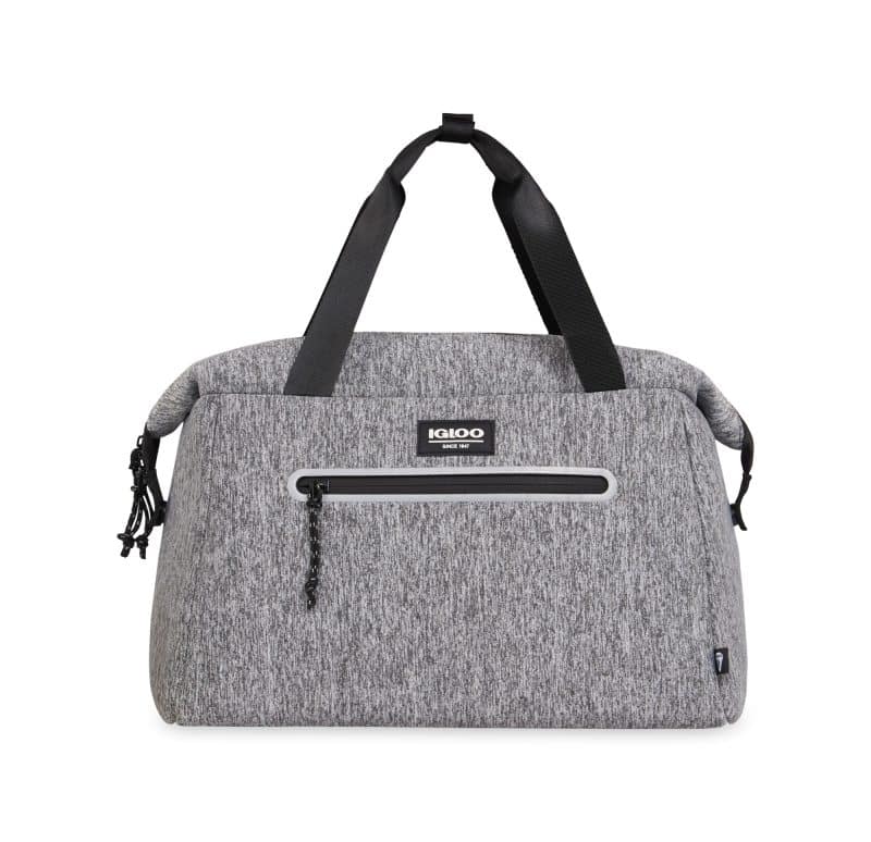 Custom Igloo Moxie Medium Duffel Cooler - Heather Gray with Company Logo - Personalized Bulk Corporate Gift - 1