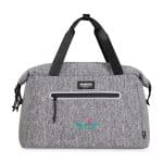 Custom Igloo Moxie Medium Duffel Cooler - Heather Gray with Company Logo - Personalized Bulk Corporate Gift