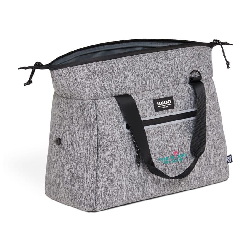 Custom Igloo Moxie Medium Duffel Cooler - Heather Gray with Company Logo - Personalized Bulk Corporate Gift - 3