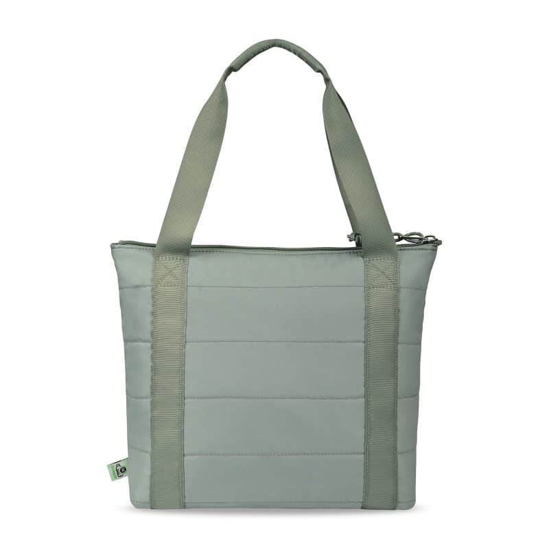 Custom Igloo Packable Puffer 10-Can Cooler Bag - Aqua Gray with Company Logo - Personalized Bulk Corporate Gift - 2