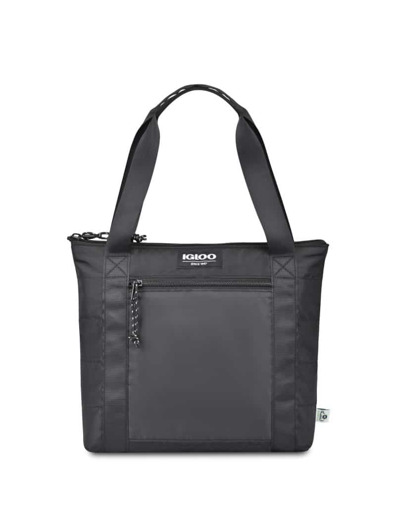Custom Igloo Packable Puffer 10-Can Cooler Bag - Black with Company Logo - Personalized Bulk Corporate Gift - 1
