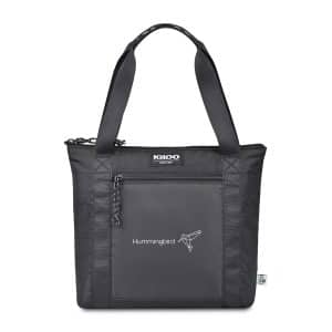 Custom Igloo Packable Puffer 10-Can Cooler Bag - Black with Company Logo - Personalized Bulk Corporate Gift
