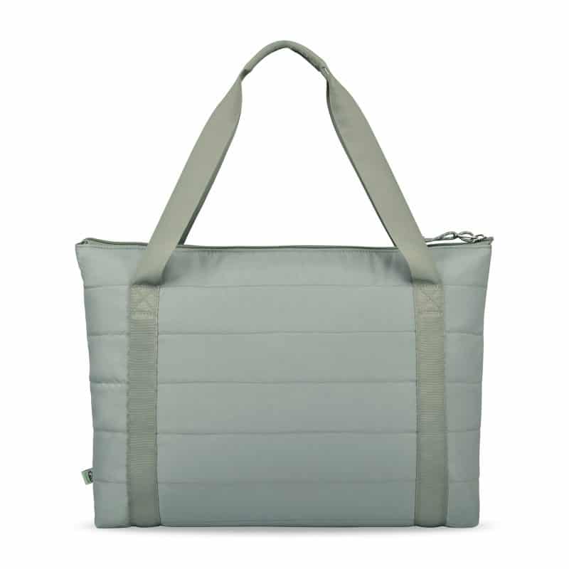 Custom Igloo Packable Puffer 20-Can Cooler Bag - Aqua Gray with Company Logo - Personalized Bulk Corporate Gift - 2