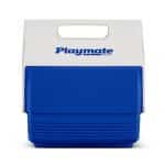 Custom Igloo Playmate Mini 4 Qt Cooler - White-Majestic Blue with Company Logo - Personalized Bulk Corporate Gift - 1