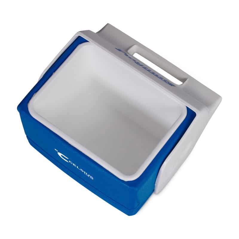 Custom Igloo Playmate Mini 4 Qt Cooler - White-Majestic Blue with Company Logo - Personalized Bulk Corporate Gift - 2