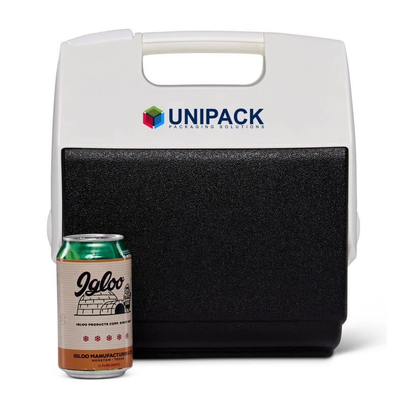 Custom Igloo Playmate Pal 7 Qt Cooler - White-Black with Company Logo - Personalized Bulk Corporate Gift - 2