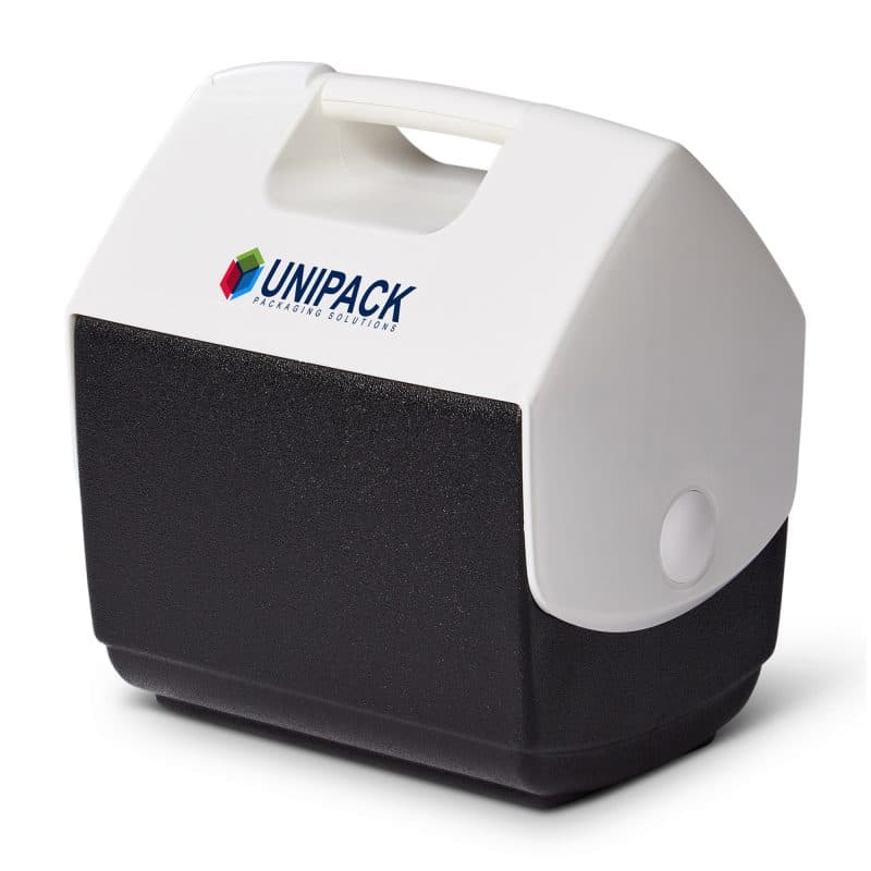 Custom Igloo Playmate Pal 7 Qt Cooler - White-Black with Company Logo - Personalized Bulk Corporate Gift - 3