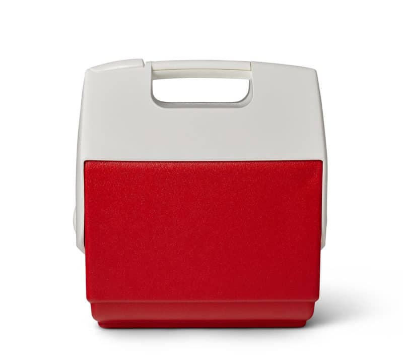 Custom Igloo Playmate Pal 7 Qt Cooler - White-Red Star with Company Logo - Personalized Bulk Corporate Gift - 1