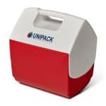 Custom Igloo Playmate Pal 7 Qt Cooler - White-Red Star with Company Logo - Personalized Bulk Corporate Gift - 3
