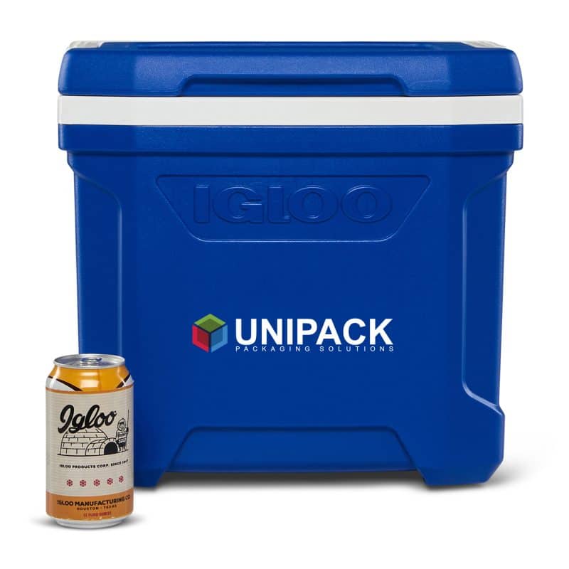 Custom Igloo Profile II 16 Qt Cooler - White-Majestic Blue with Company Logo - Personalized Bulk Corporate Gift - 2