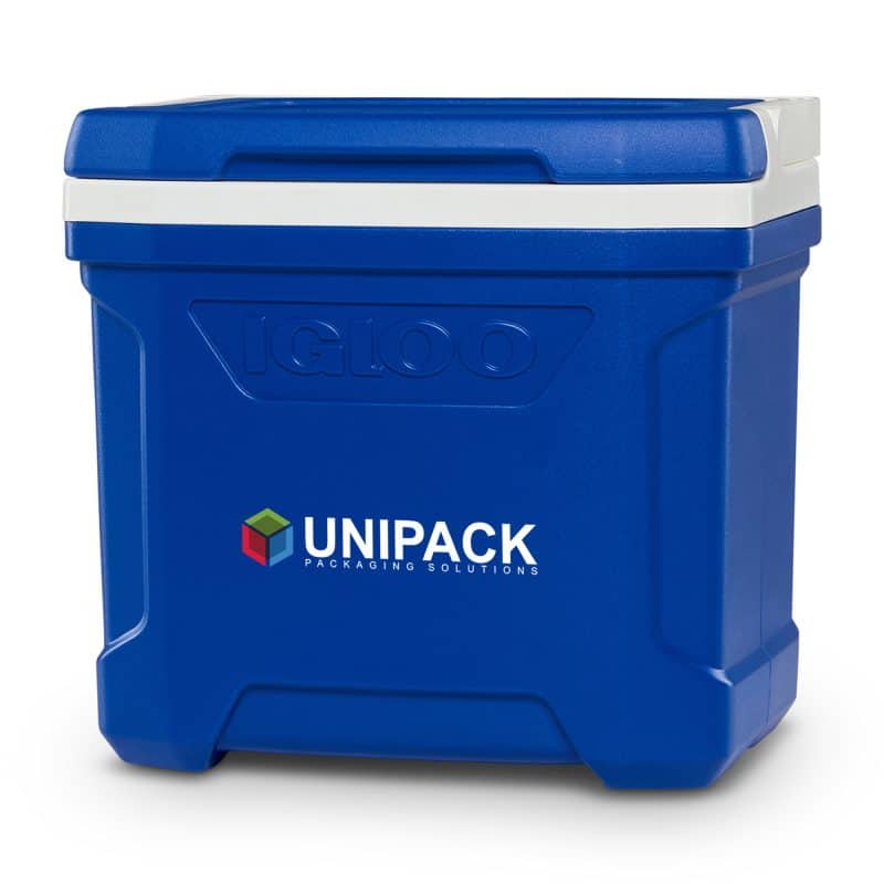 Custom Igloo Profile II 16 Qt Cooler - White-Majestic Blue with Company Logo - Personalized Bulk Corporate Gift - 3