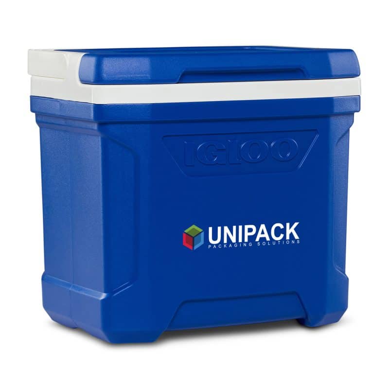 Custom Igloo Profile II 16 Qt Cooler - White-Majestic Blue with Company Logo - Personalized Bulk Corporate Gift - 4