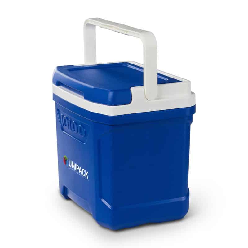 Custom Igloo Profile II 16 Qt Cooler - White-Majestic Blue with Company Logo - Personalized Bulk Corporate Gift - 7
