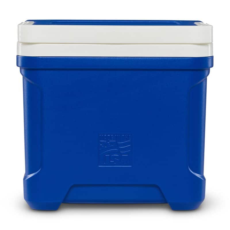 Custom Igloo Profile II 16 Qt Cooler - White-Majestic Blue with Company Logo - Personalized Bulk Corporate Gift - 8