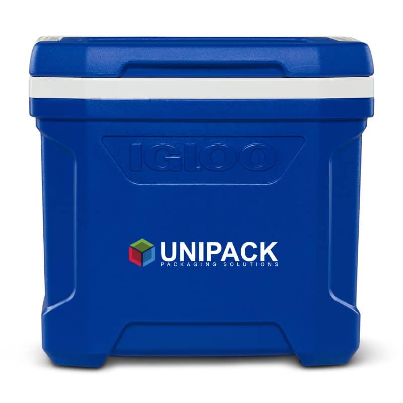Custom Igloo Profile II 16 Qt Cooler - White-Majestic Blue with Company Logo - Personalized Bulk Corporate Gift