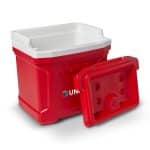 Custom Igloo Profile II 16 Qt Cooler - White-Red Star with Company Logo - Personalized Bulk Corporate Gift - 6