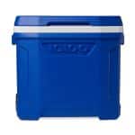 Custom Igloo Profile II 28 Qt Roller Cooler - White-Majestic Blue with Company Logo - Personalized Bulk Corporate Gift - 1
