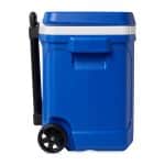 Custom Igloo Profile II 28 Qt Roller Cooler - White-Majestic Blue with Company Logo - Personalized Bulk Corporate Gift - 6