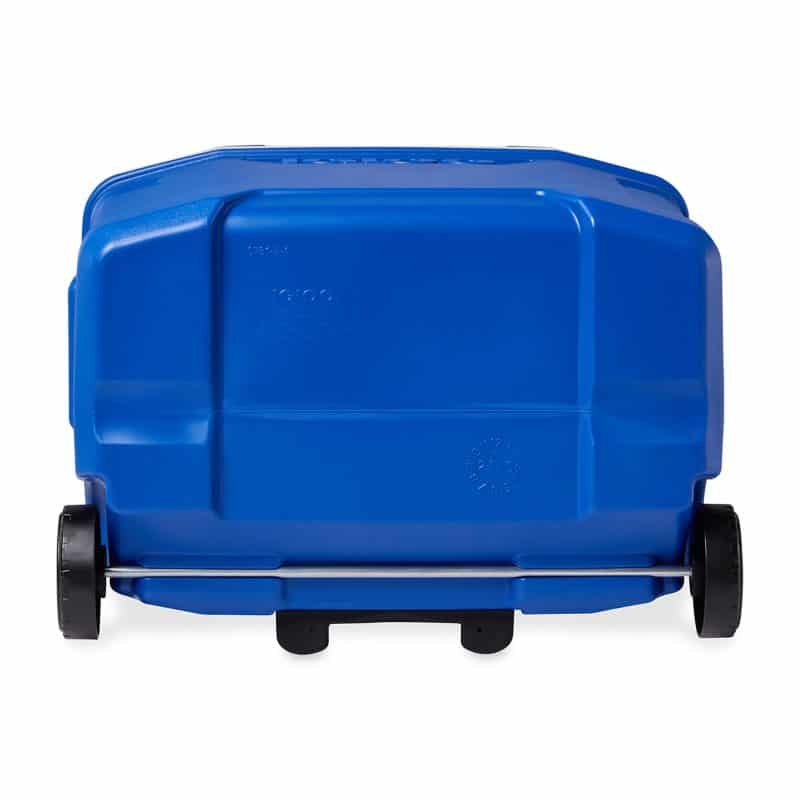 Custom Igloo Profile II 28 Qt Roller Cooler - White-Majestic Blue with Company Logo - Personalized Bulk Corporate Gift - 8