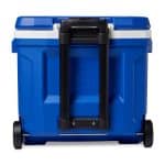 Custom Igloo Profile II 28 Qt Roller Cooler - White-Majestic Blue with Company Logo - Personalized Bulk Corporate Gift - 9
