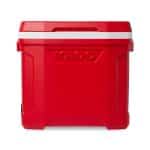 Custom Igloo Profile II 28 Qt Roller Cooler - White-Red Star with Company Logo - Personalized Bulk Corporate Gift - 1