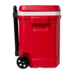 Custom Igloo Profile II 28 Qt Roller Cooler - White-Red Star with Company Logo - Personalized Bulk Corporate Gift - 7