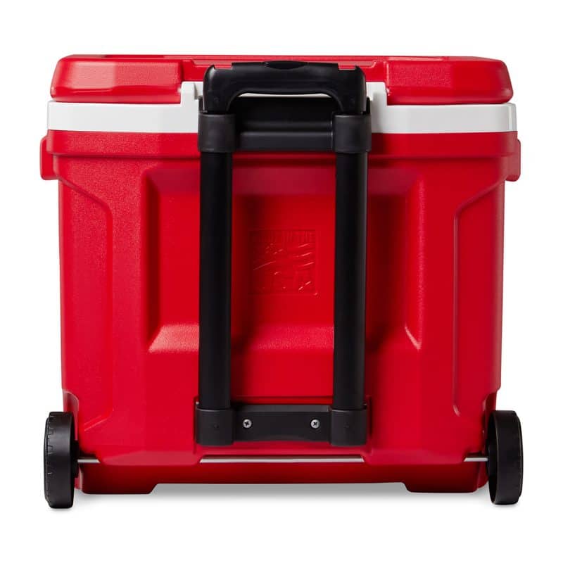 Custom Igloo Profile II 28 Qt Roller Cooler - White-Red Star with Company Logo - Personalized Bulk Corporate Gift - 8