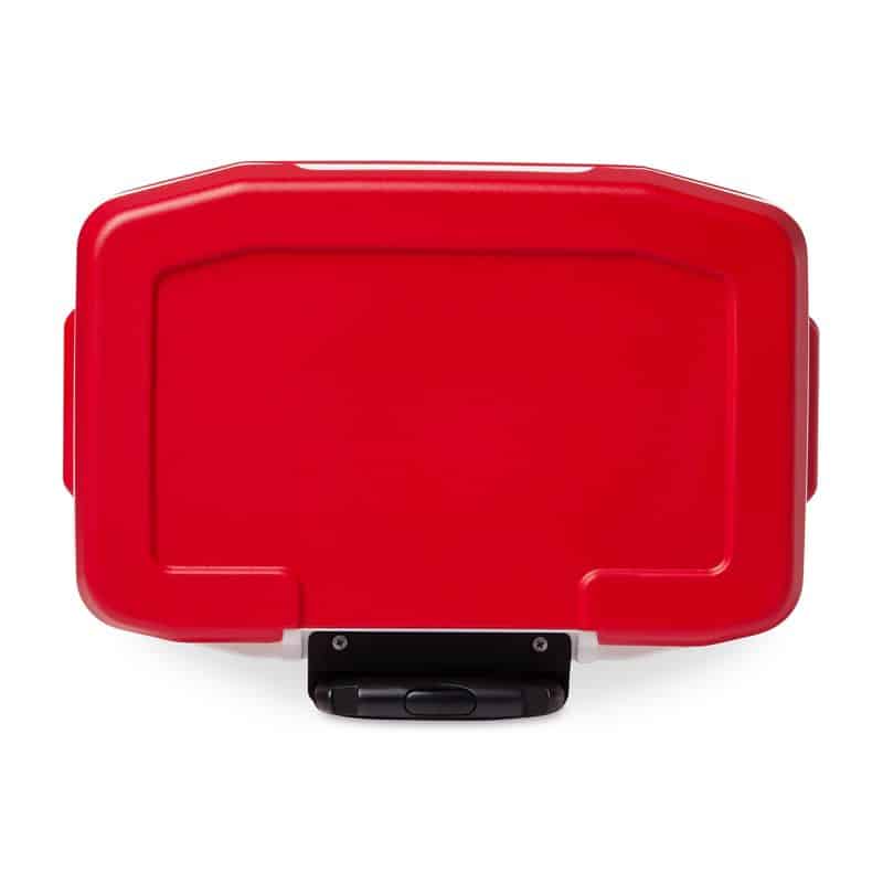 Custom Igloo Profile II 28 Qt Roller Cooler - White-Red Star with Company Logo - Personalized Bulk Corporate Gift - 9