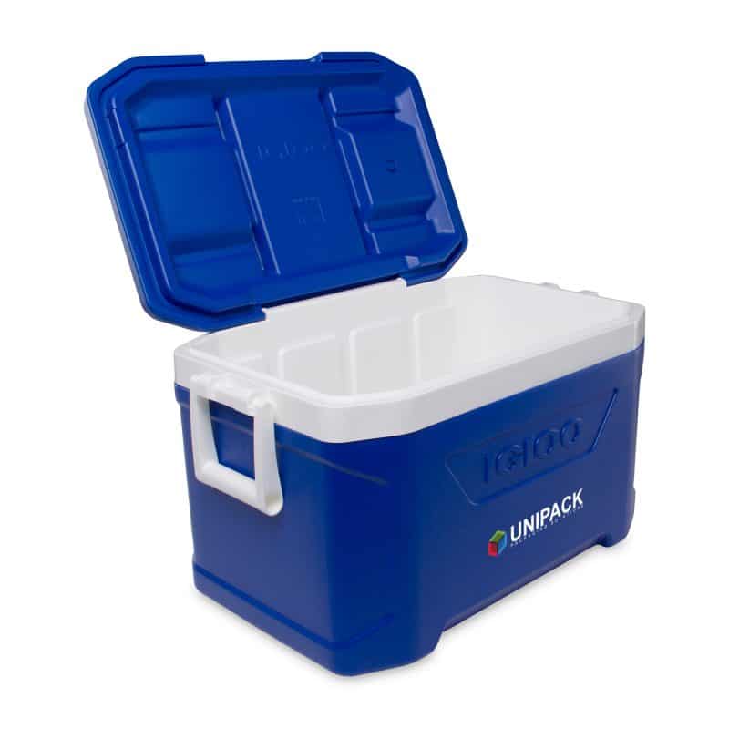 Custom Igloo Profile II 50 Qt Cooler - White-Majestic Blue with Company Logo - Personalized Bulk Corporate Gift - 5