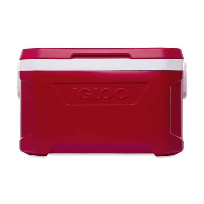 Custom Igloo Profile II 50 Qt Cooler - White-Red Star with Company Logo - Personalized Bulk Corporate Gift - 1