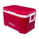 Custom Igloo Profile II 50 Qt Cooler - White-Red Star with Company Logo - Personalized Bulk Corporate Gift - 2