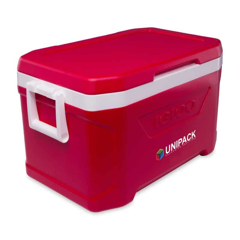 Custom Igloo Profile II 50 Qt Cooler - White-Red Star with Company Logo - Personalized Bulk Corporate Gift - 4