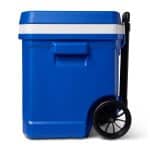 Custom Igloo Profile II 60 Qt Roller Cooler - White-Majestic Blue with Company Logo - Personalized Bulk Corporate Gift - 8