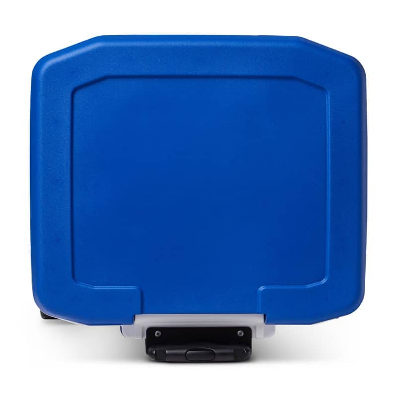 Custom Igloo Profile II 60 Qt Roller Cooler - White-Majestic Blue with Company Logo - Personalized Bulk Corporate Gift - 9