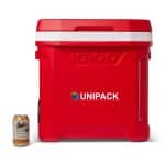 Custom Igloo Profile II 60 Qt Roller Cooler - White-Red Star with Company Logo - Personalized Bulk Corporate Gift - 2
