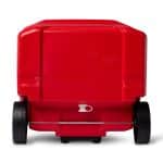 Custom Igloo Profile II 60 Qt Roller Cooler - White-Red Star with Company Logo - Personalized Bulk Corporate Gift - 7