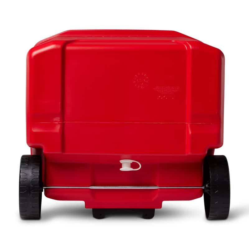 Custom Igloo Profile II 60 Qt Roller Cooler - White-Red Star with Company Logo - Personalized Bulk Corporate Gift - 7