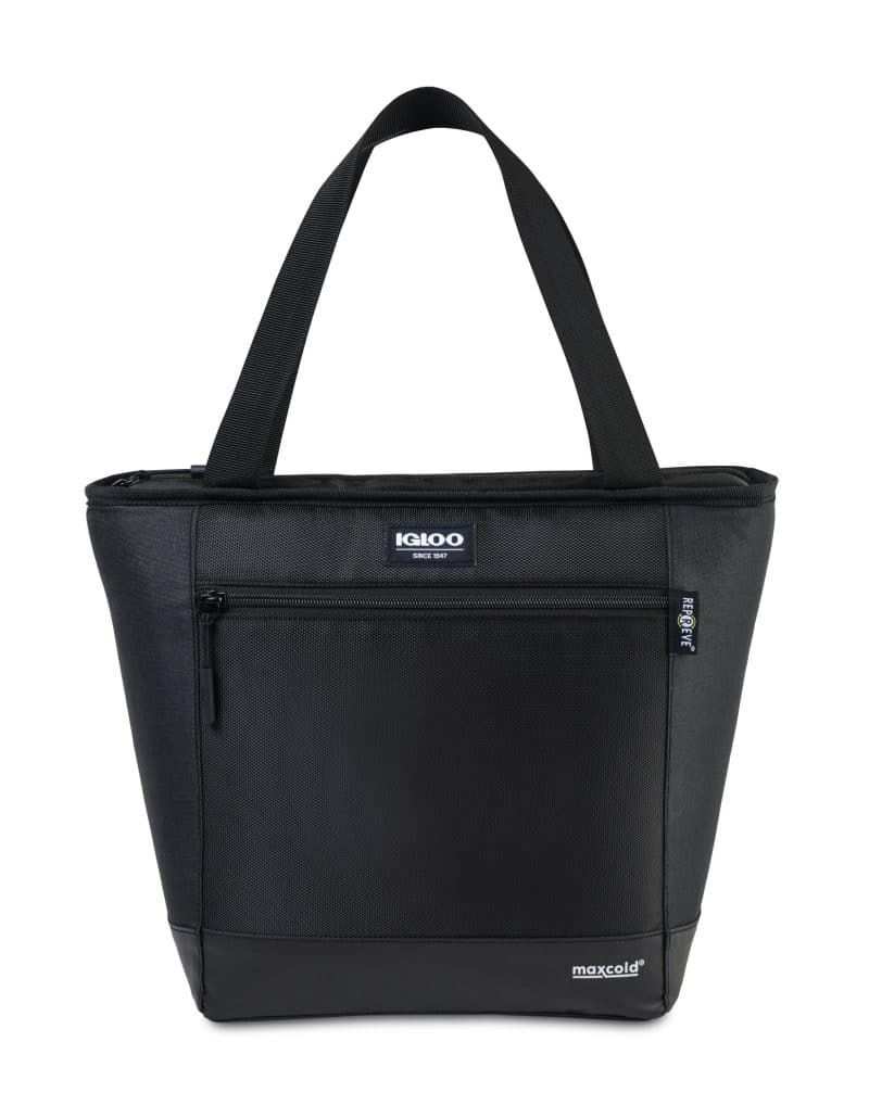 Custom Igloo REPREVE Tote Cooler - Black with Company Logo - Personalized Bulk Corporate Gift - 1