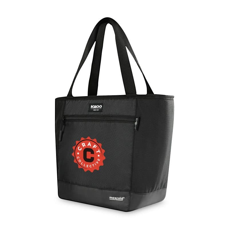 Custom Igloo REPREVE Tote Cooler - Black with Company Logo - Personalized Bulk Corporate Gift - 2