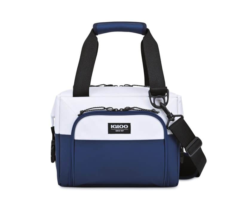 Custom Igloo Seadrift Snap Down 12 Can Cooler - Navy-White with Company Logo - Personalized Bulk Corporate Gift - 1