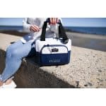 Custom Igloo Seadrift Snap Down 12 Can Cooler - Navy-White with Company Logo - Personalized Bulk Corporate Gift - 9
