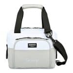 Custom Igloo Seadrift Snap Down 12 Can Cooler - White-Grey with Company Logo - Personalized Bulk Corporate Gift