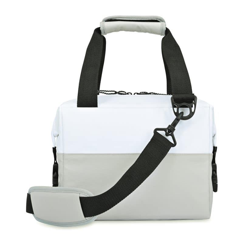 Custom Igloo Seadrift Snap Down 12 Can Cooler - White-Grey with Company Logo - Personalized Bulk Corporate Gift - 4