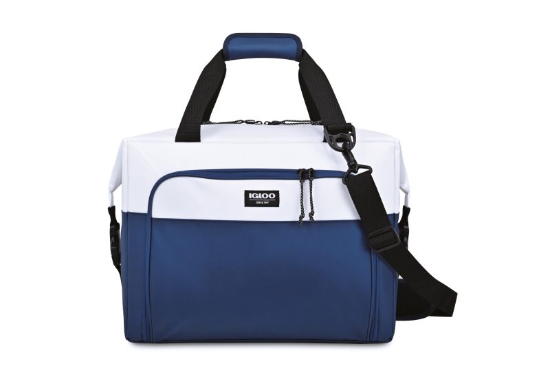 Custom Igloo Seadrift Snap Down Cooler - Navy-White with Company Logo - Personalized Bulk Corporate Gift - 1